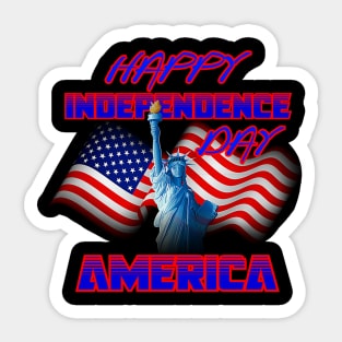 Happy Independence Day America Sticker